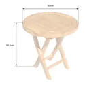 Table d'appoint ronde en teck 50cm
