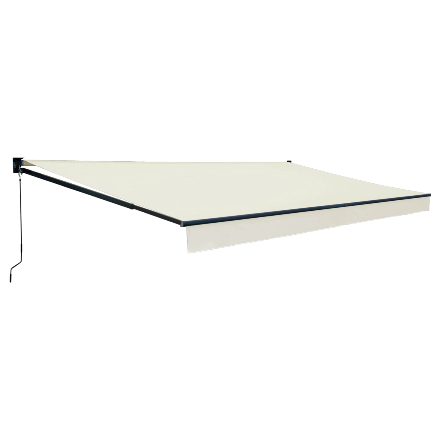 Tenda SAULE 3,95 × 3m - Tessuto beige e struttura grigia