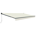 Toldo SAULE 3,95 × 3m - Tecido bege e estrutura cinzenta