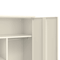 Armoire en métal 2 portes avec penderie blanche