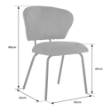 Set van 2 NILSA lichtgrijze corduroy stoelen