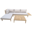 Gartenmöbel aus Akazienholz 4-Sitzer PANGKOR - Kissen Sand