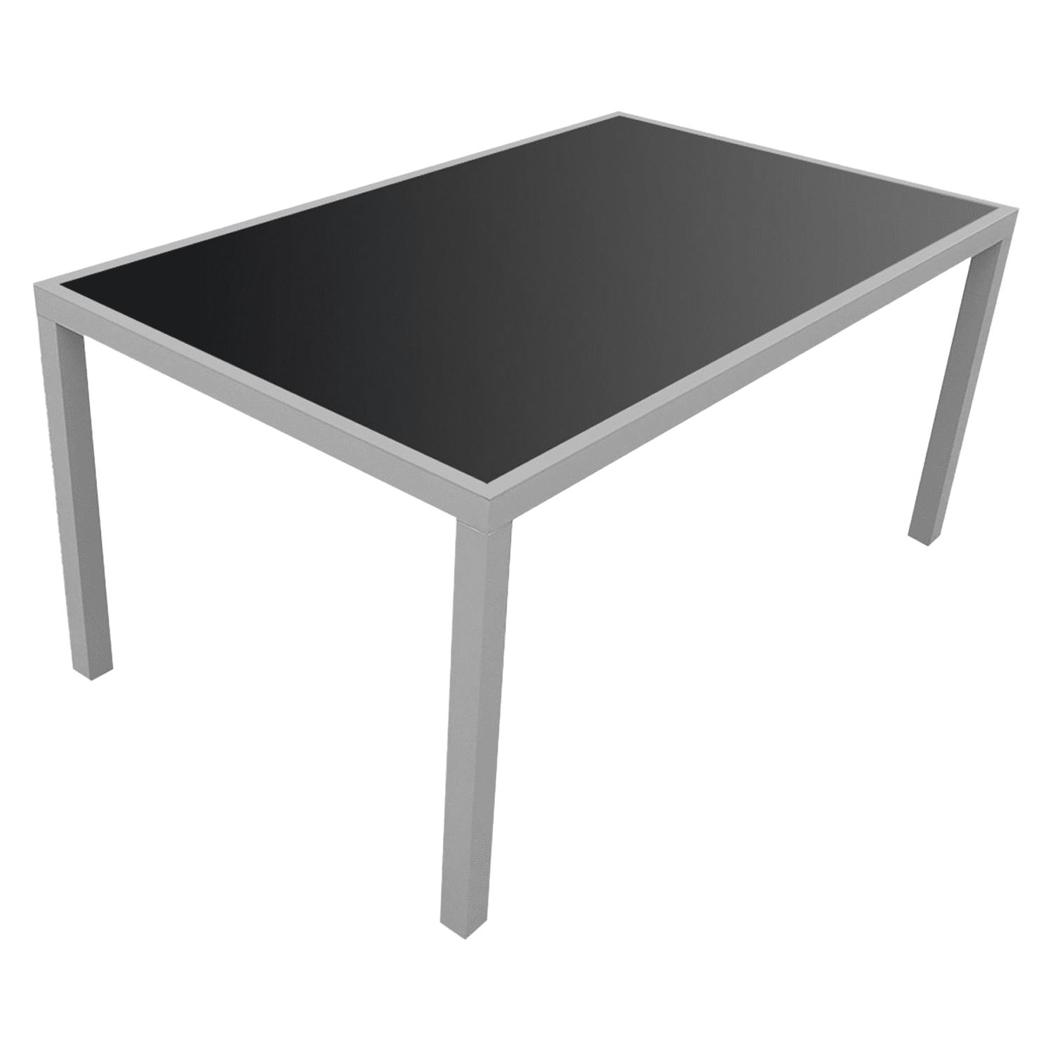 Conjunto de mobiliário de jardim BERGAMO textilene preto 6 lugares - alumínio cinzento