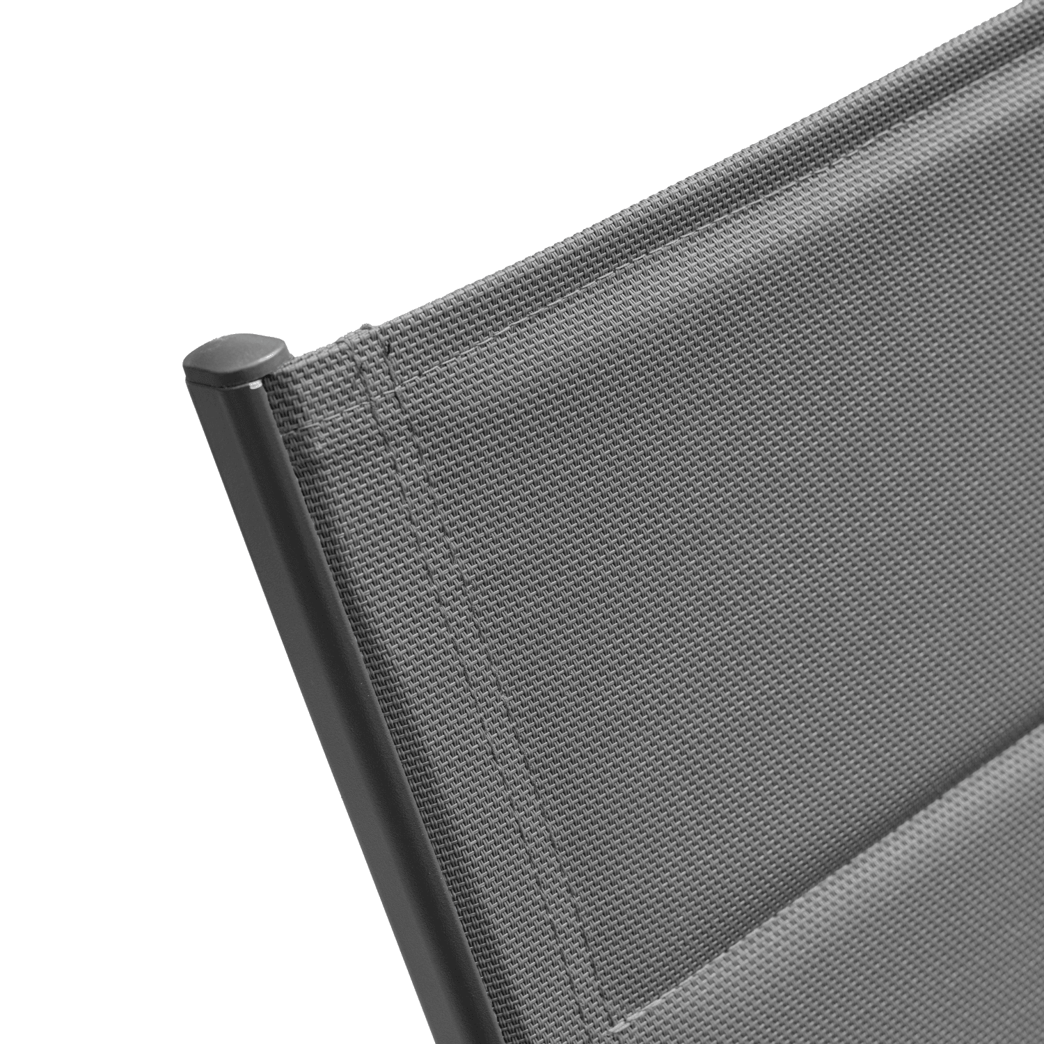 Bain de soleil en textilène gris - aluminium gris anthracite