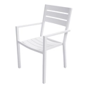 Salon de jardin VENEZIA extensible 90/180 en aluminium blanc - 8 places