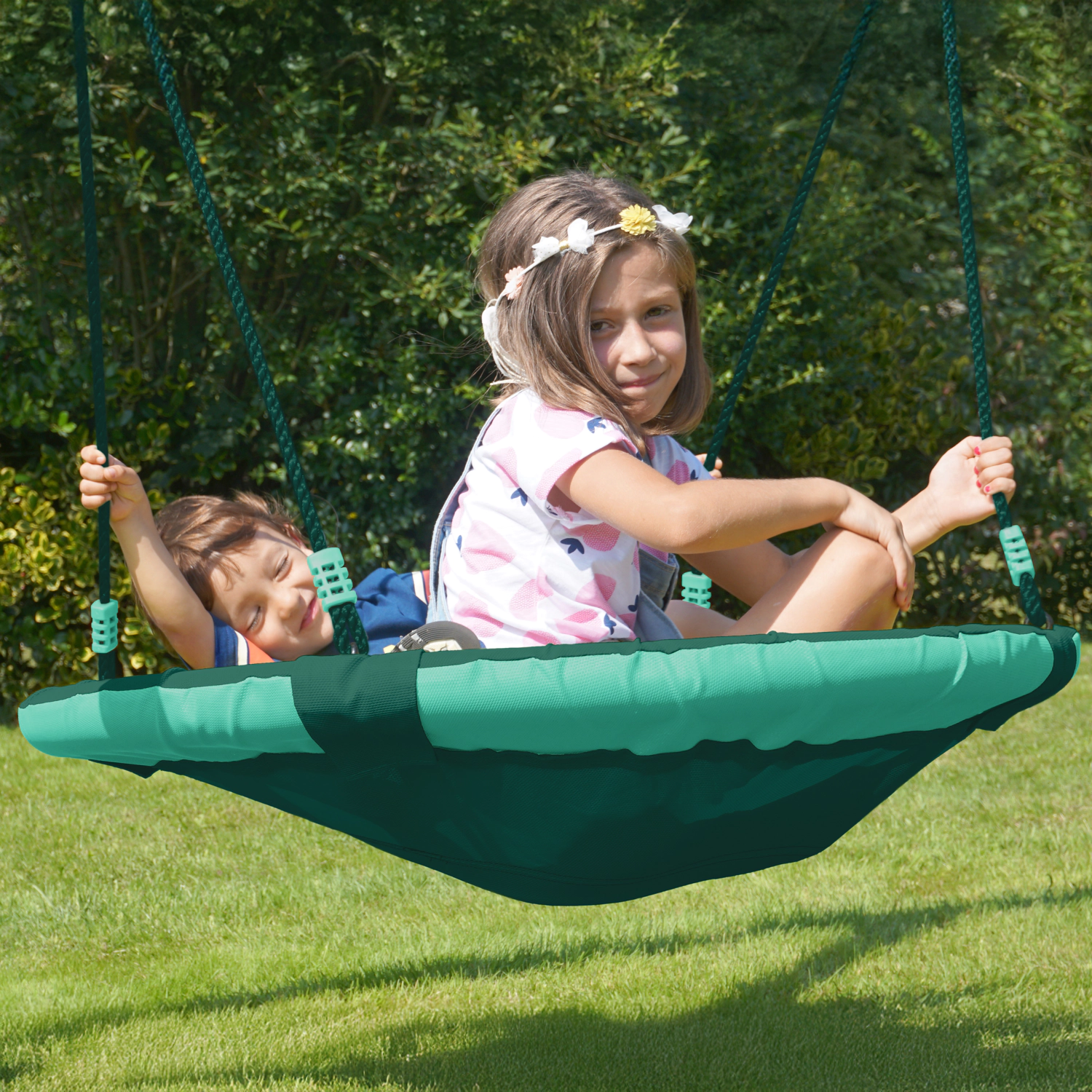 SOULET - Balançoire nid d'oiseau ronde pour deux enfants MENTHE
