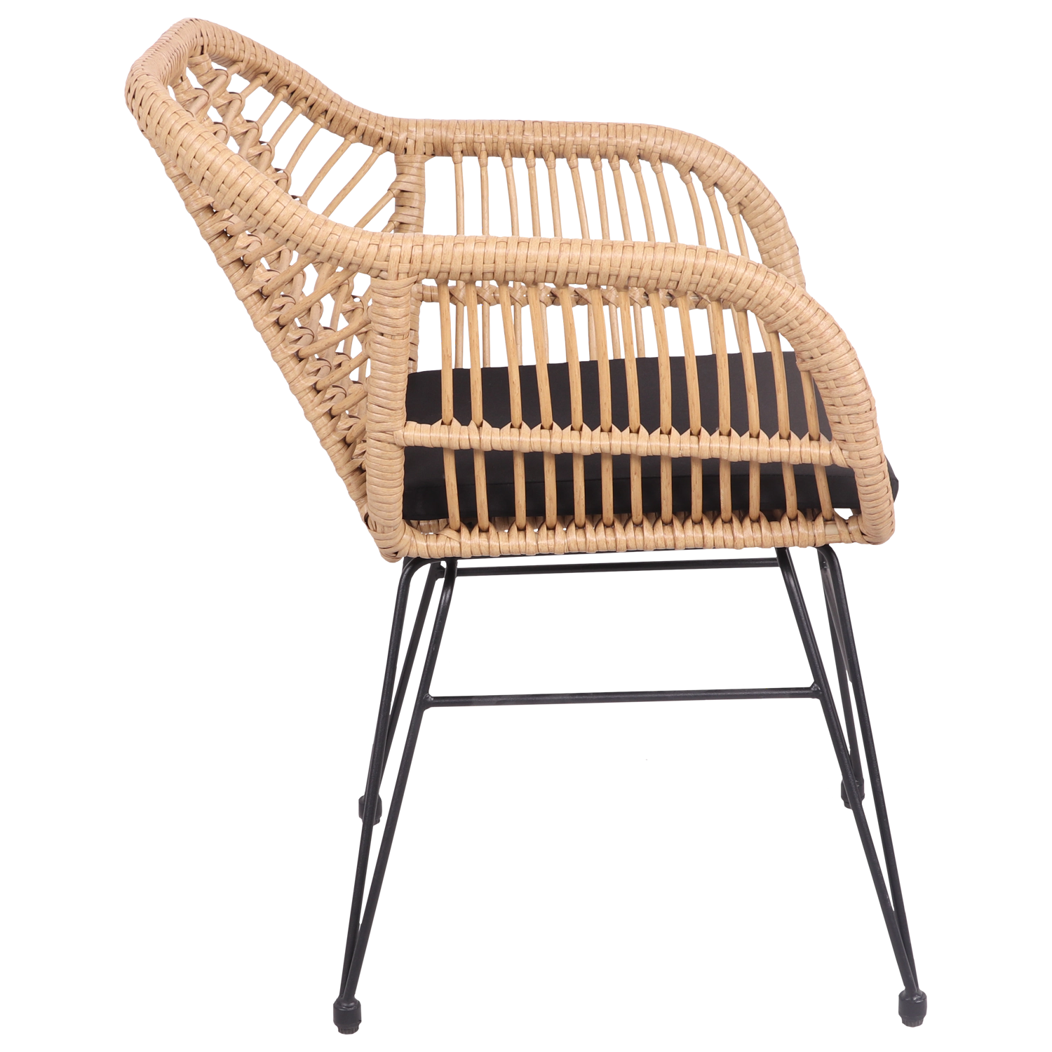 Set van 2 kunststof rotan fauteuils met kussens CINTA