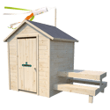 SOULET - Cabane en bois avec table pique-nique pour enfants TIANA