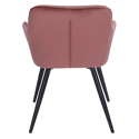 GISELE vintage stoel roze fluweel