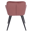 Silla vintage de terciopelo rosa GISELE