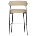 Lot de 2 tabourets de bar en tissu jaune chiné THEA