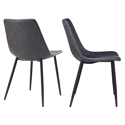 Lot de 2 chaises vintage ÉLIA gris foncé