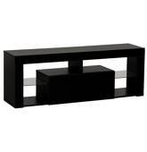 Meuble TV 140cm noir à LED
