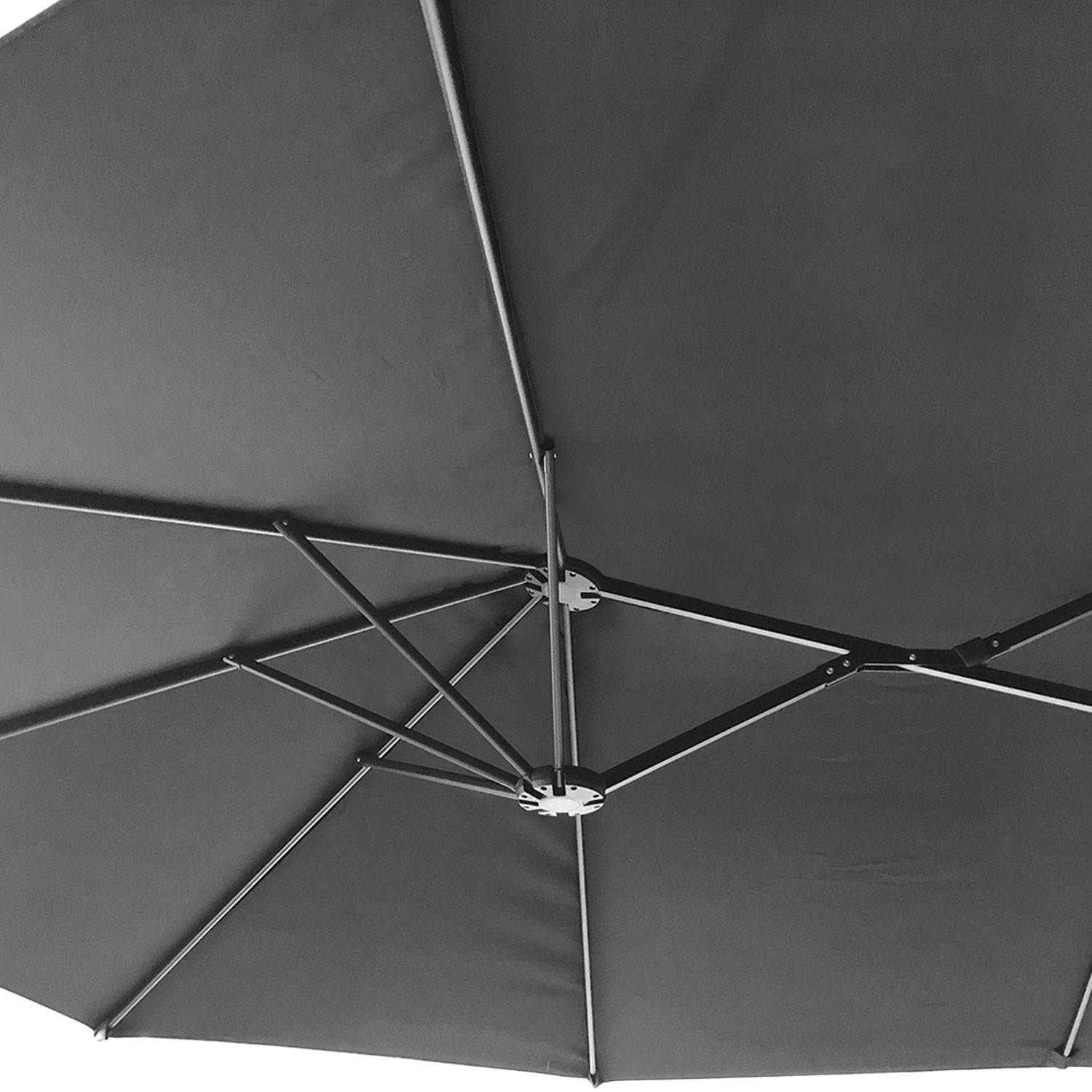 Dubbele paraplu 2x4m LINAI grijs