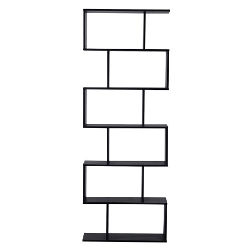 Boekenkast 6 planken zwart...