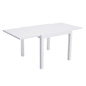 Salon de jardin VENEZIA extensible 90/180 en aluminium blanc - 8 places