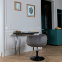 Tabouret de bar en velours gris NOLAN