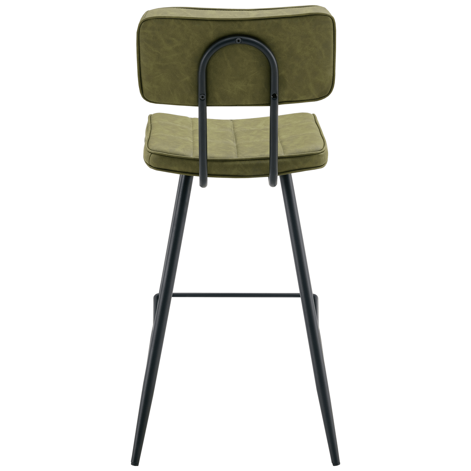 Conjunto de 2 bancos de bar de imitação verde FERNAND