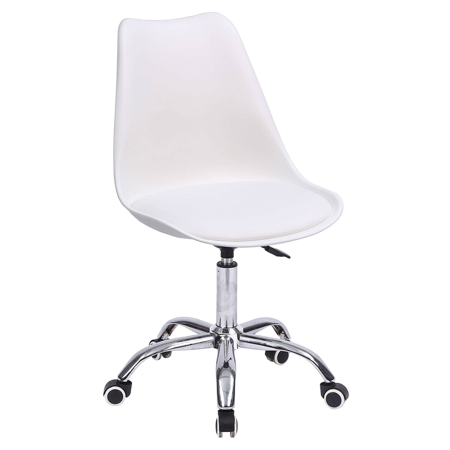 Chaise de bureau réglable en hauteur blanche
