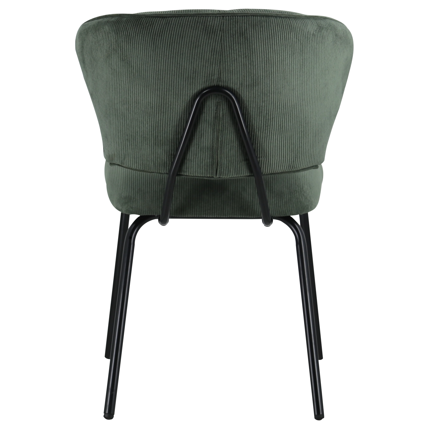 Set van 2 NILSA groene ribfluwelen stoelen