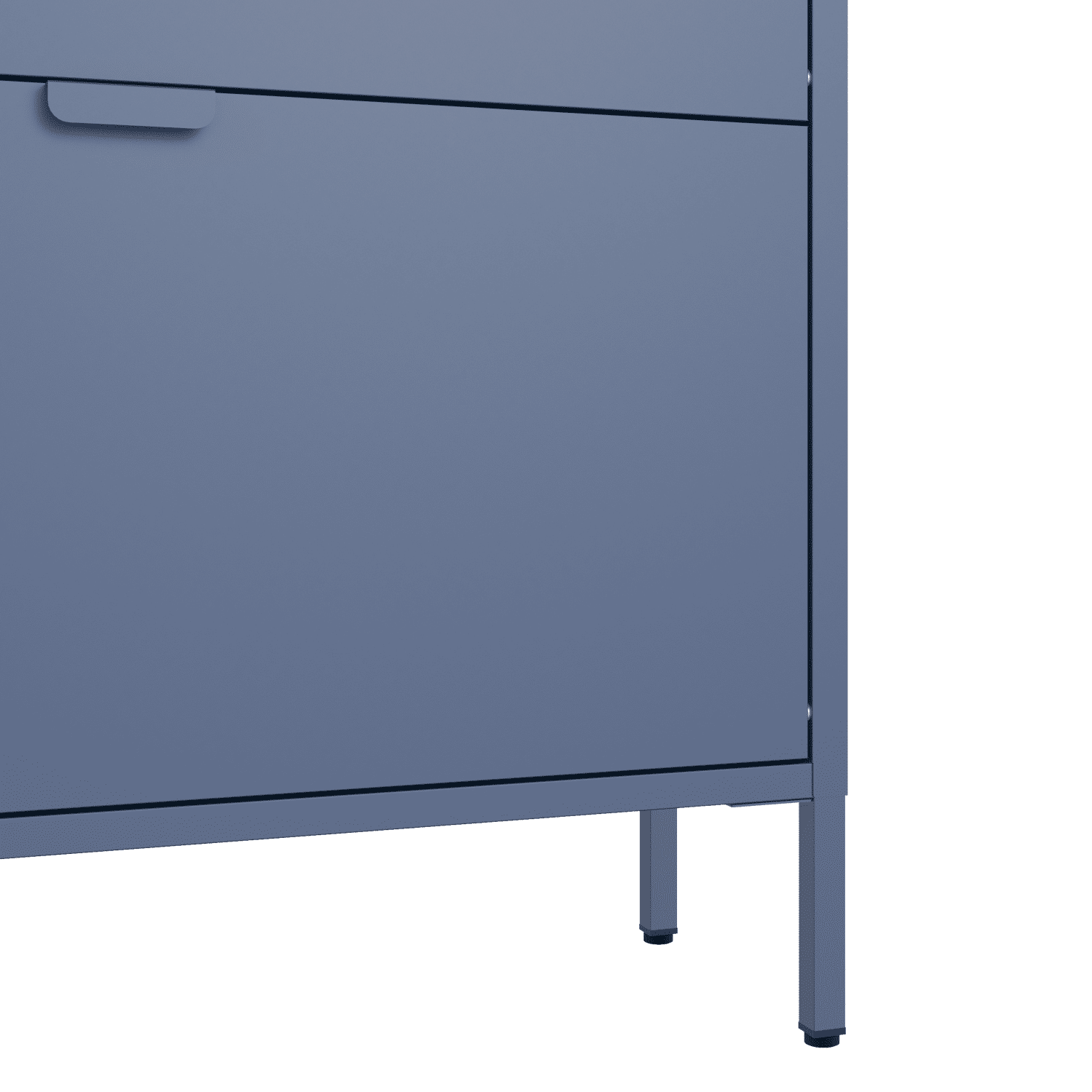 Mueble zapatero MARION 3 puertas metal gris azulado