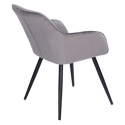 Silla vintage de terciopelo gris GISELE