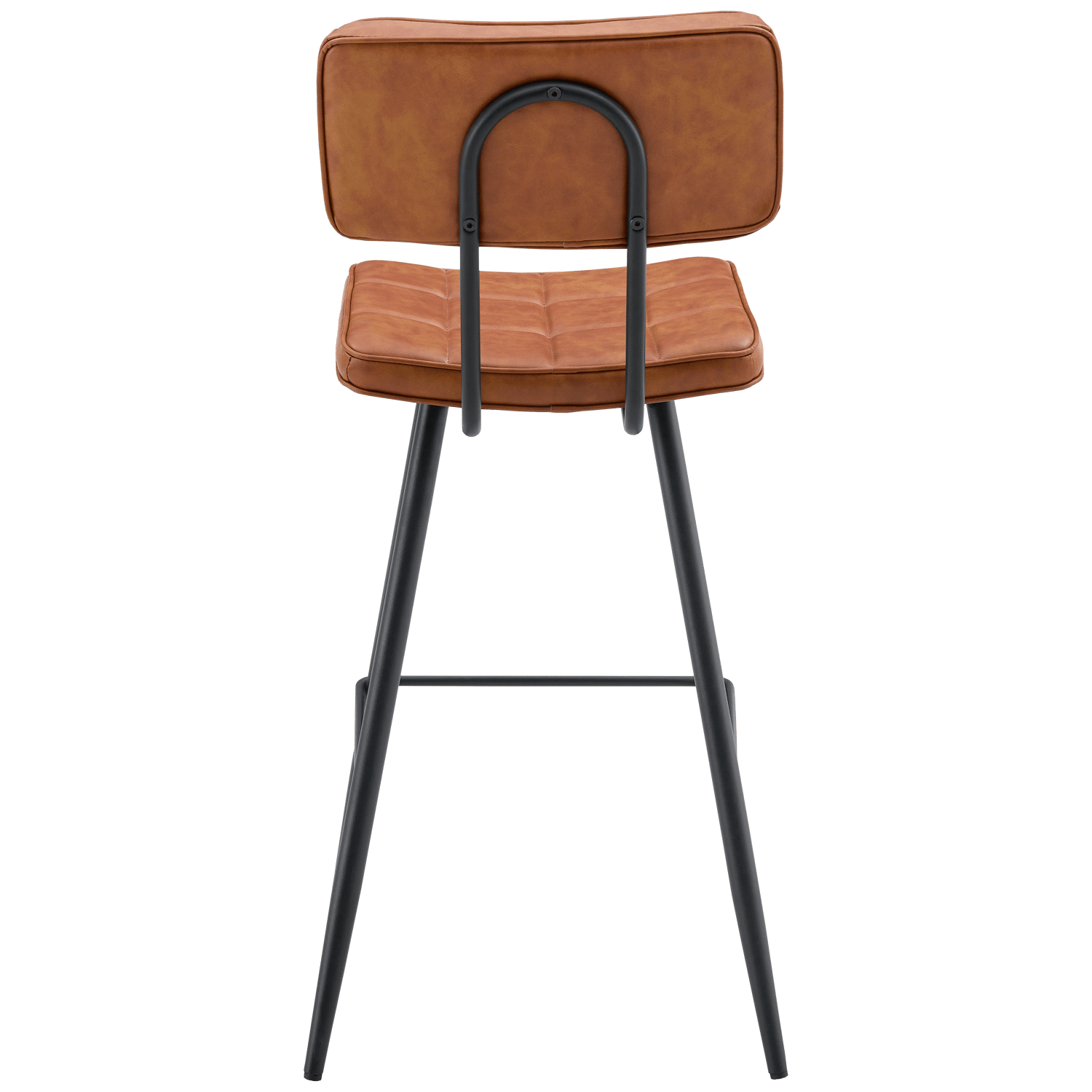 Lot de 2 tabourets de bar en simili cognac FERNAND