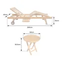 Set di lettini e tavolini pieghevoli in teak