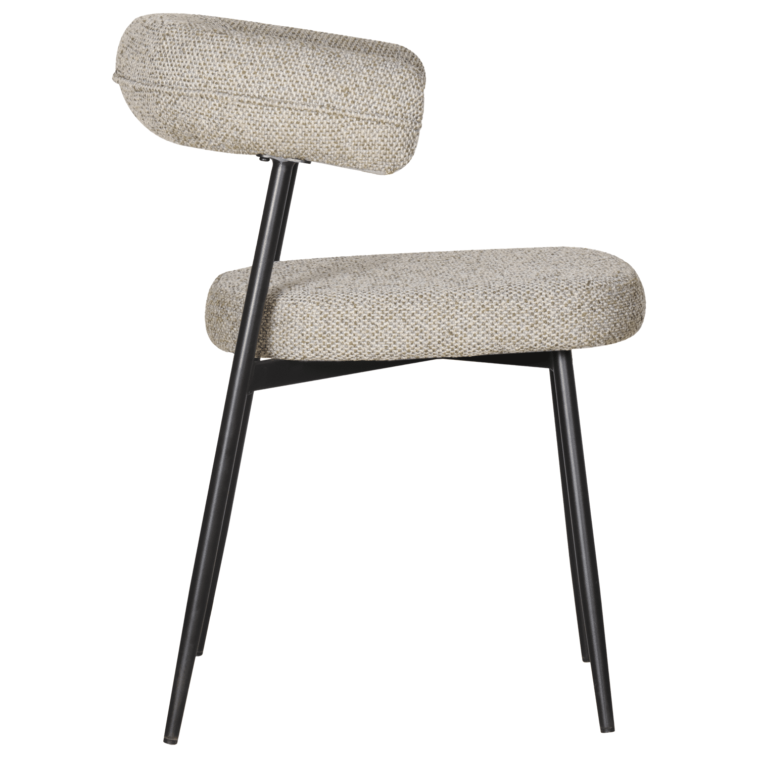 Lot de 2 chaises en tissu vert chiné THEA