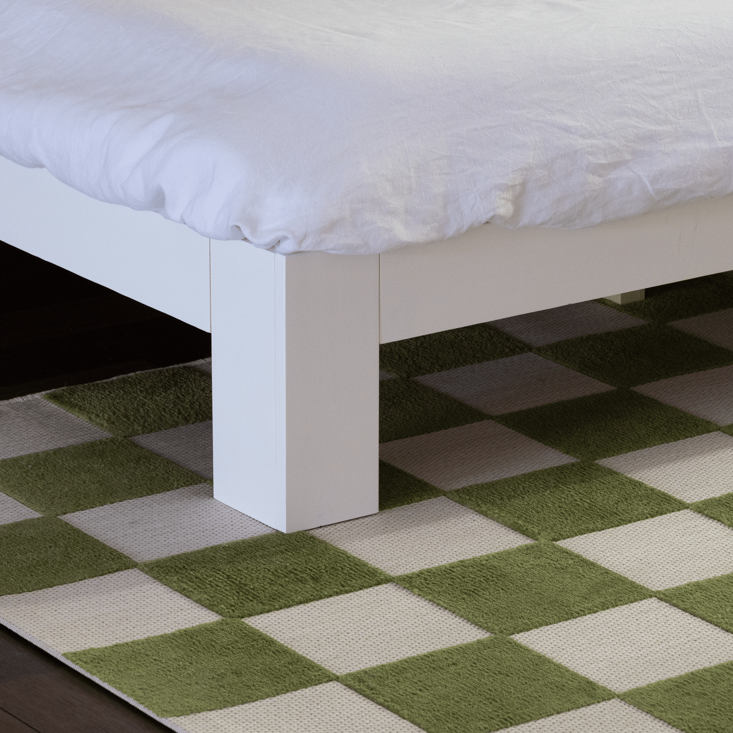 Houten bed met hoofdbord 160x200cm wit FINN