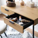 Bureau en bois 2 tiroirs LOUIS