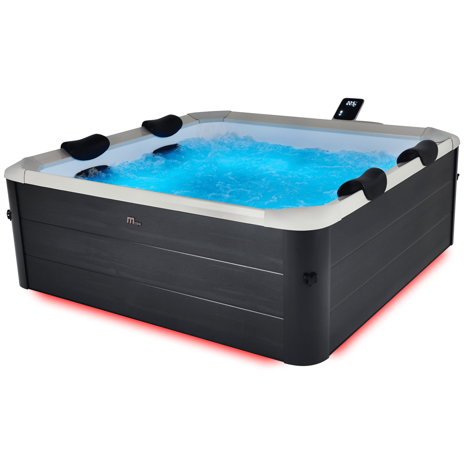 MSPA - Spa rigide connecté carré 180cm OSLO AERO PLUS - 6 places + bar flottant