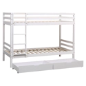 Letto a castello per bambini 190x90cm bianco con cassetti AMBER