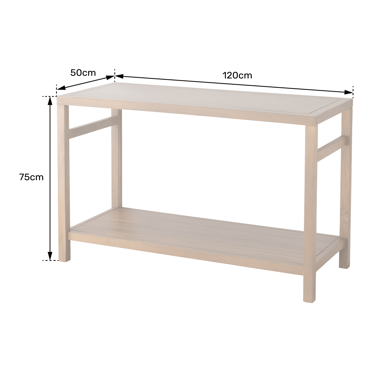 Meuble double vasque en teck massif 120cm DEWI