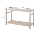 Meuble double vasque en teck massif 120cm DEWI