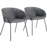 Lot de 2 chaises en simili...