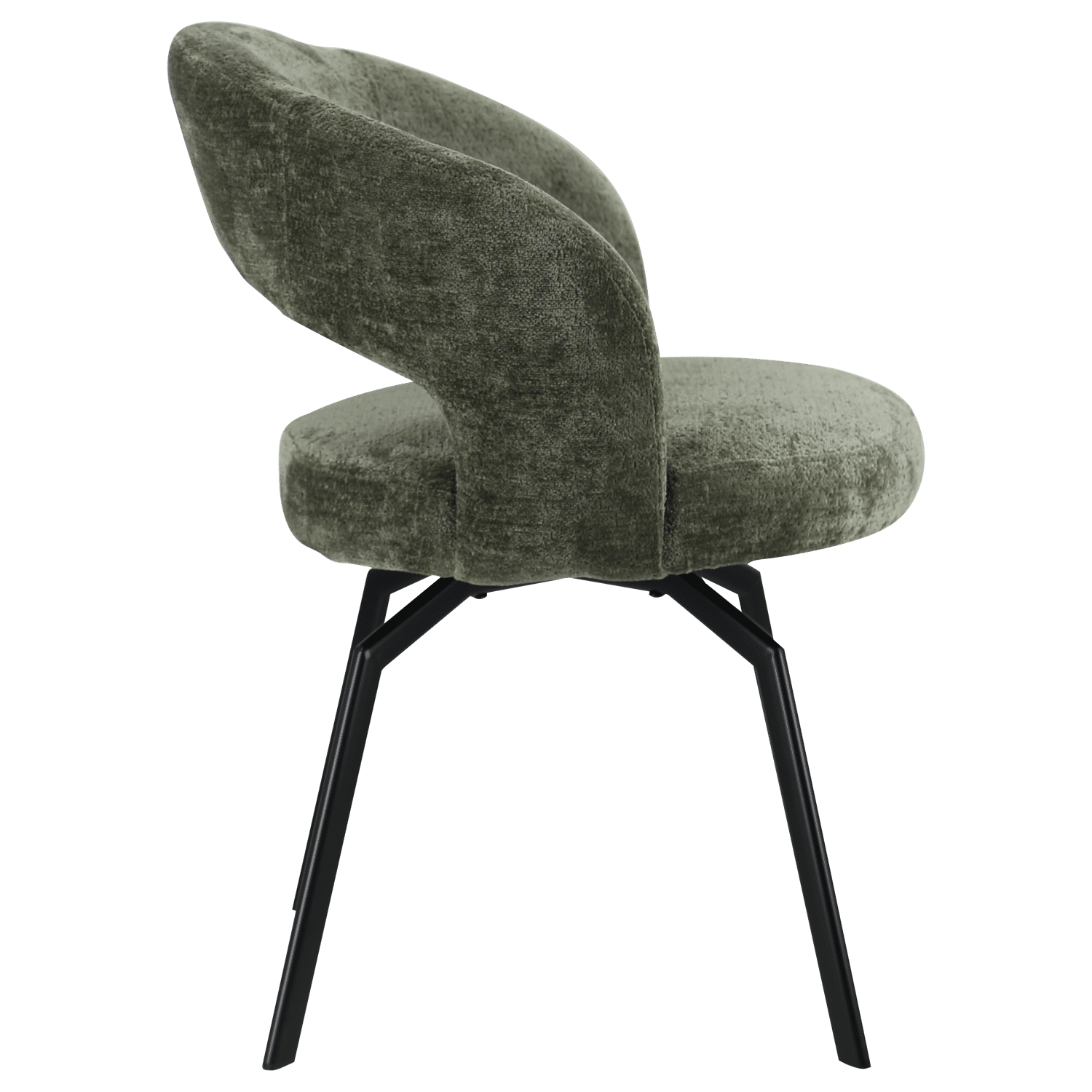 Cadeira de chenille verde EHBA