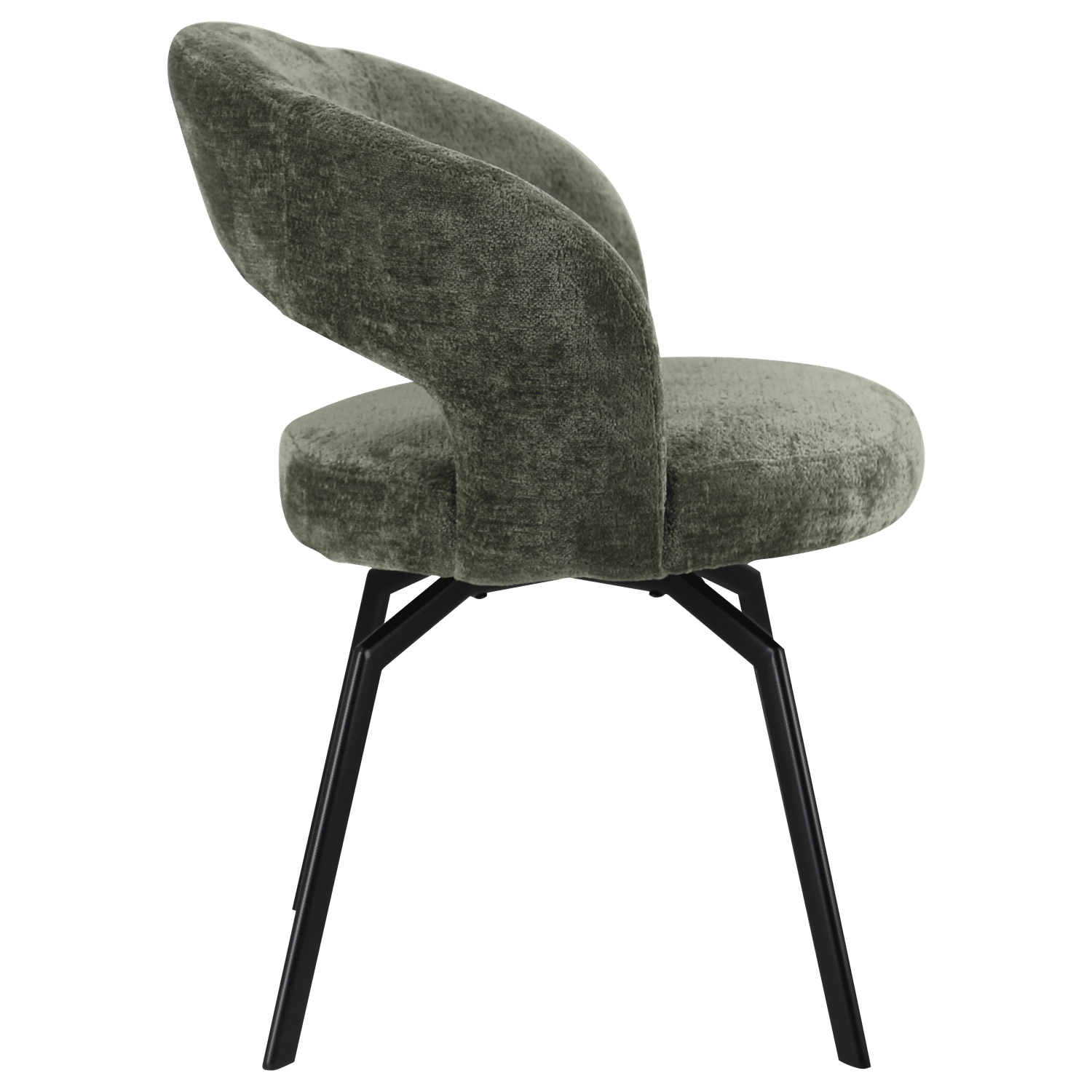 Chaise en chenille verte EHBA