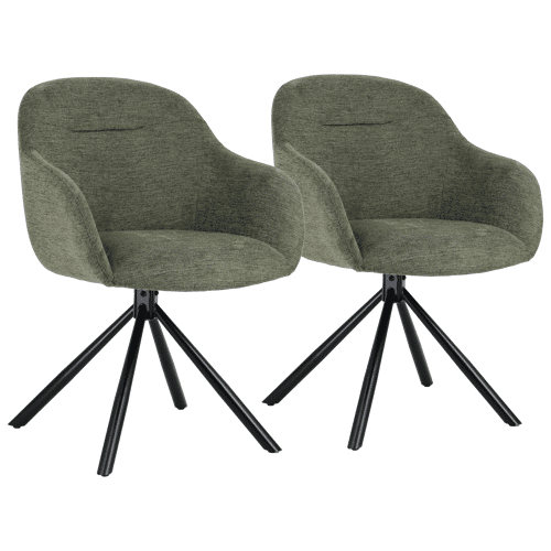 Lote de 2 sillas de tela...