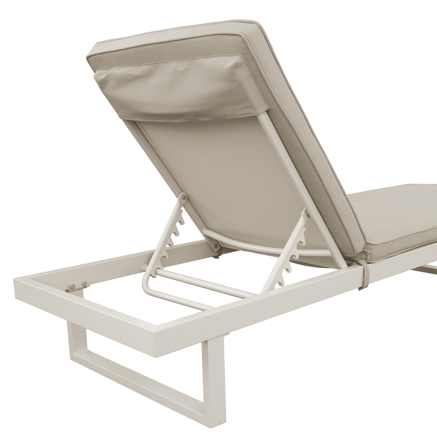 Espreguiçadeira PALOMINOS em alumínio com almofada bege