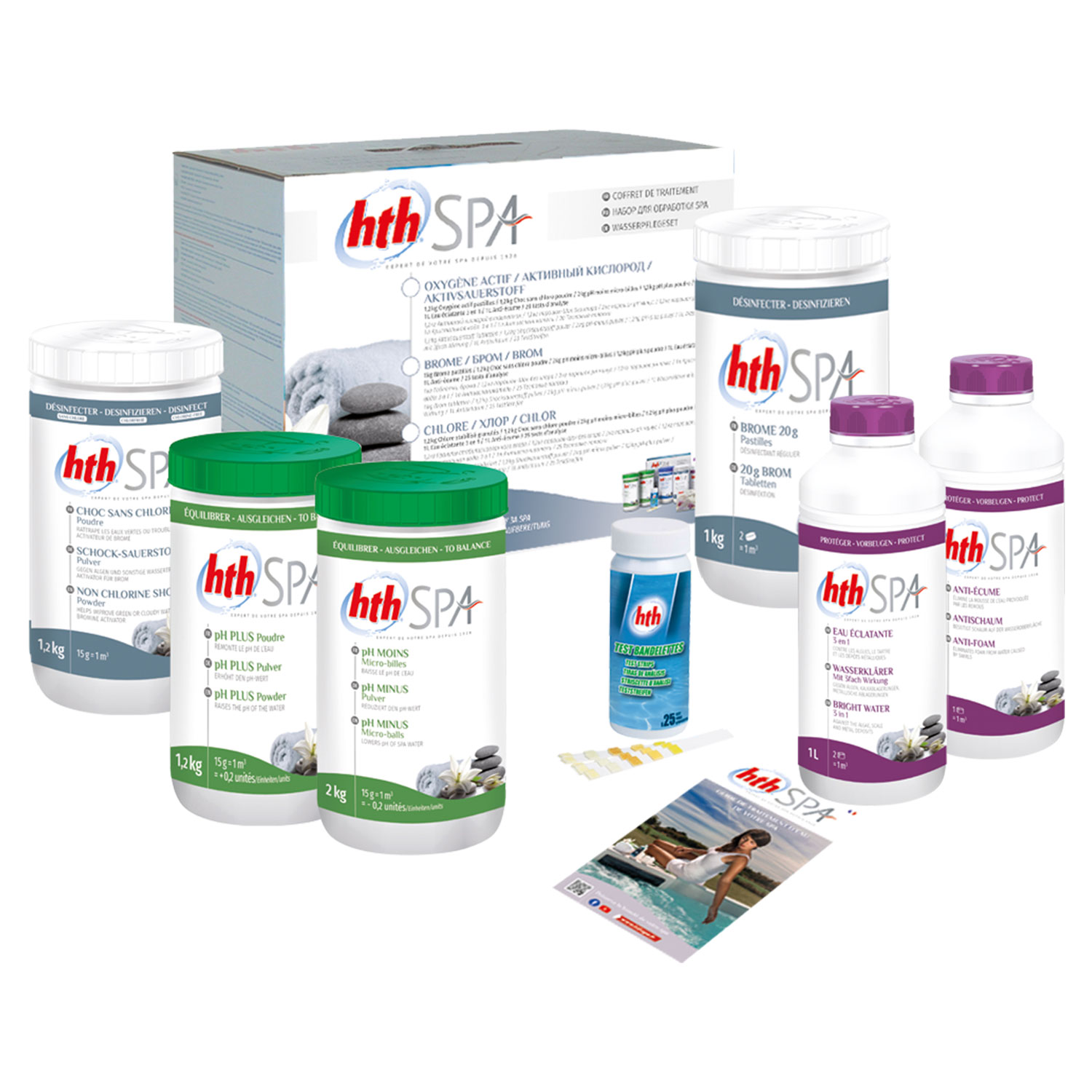 Kit de traitement au brome HTH pour spa gonflable