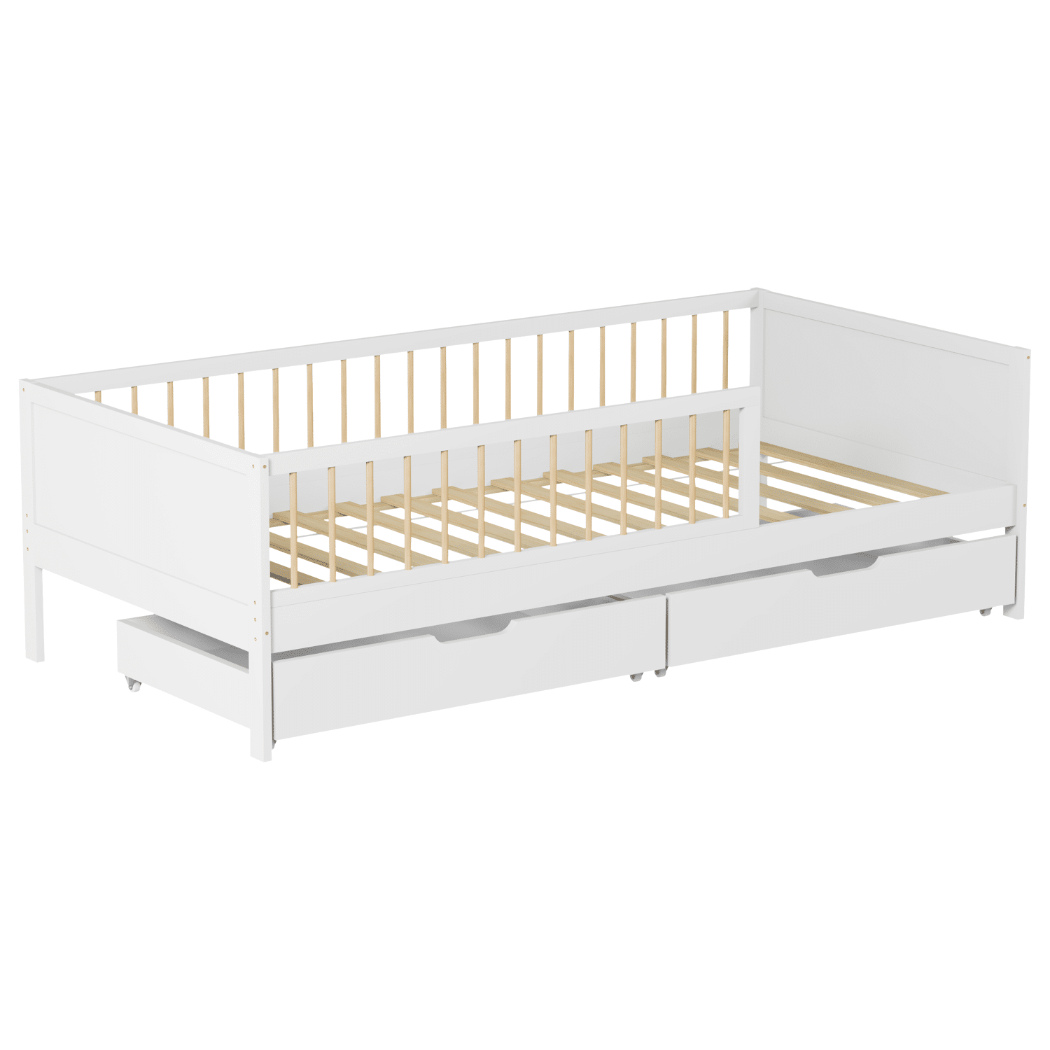 Letto per bambini 190x90cm bianco con cassetti ADAM