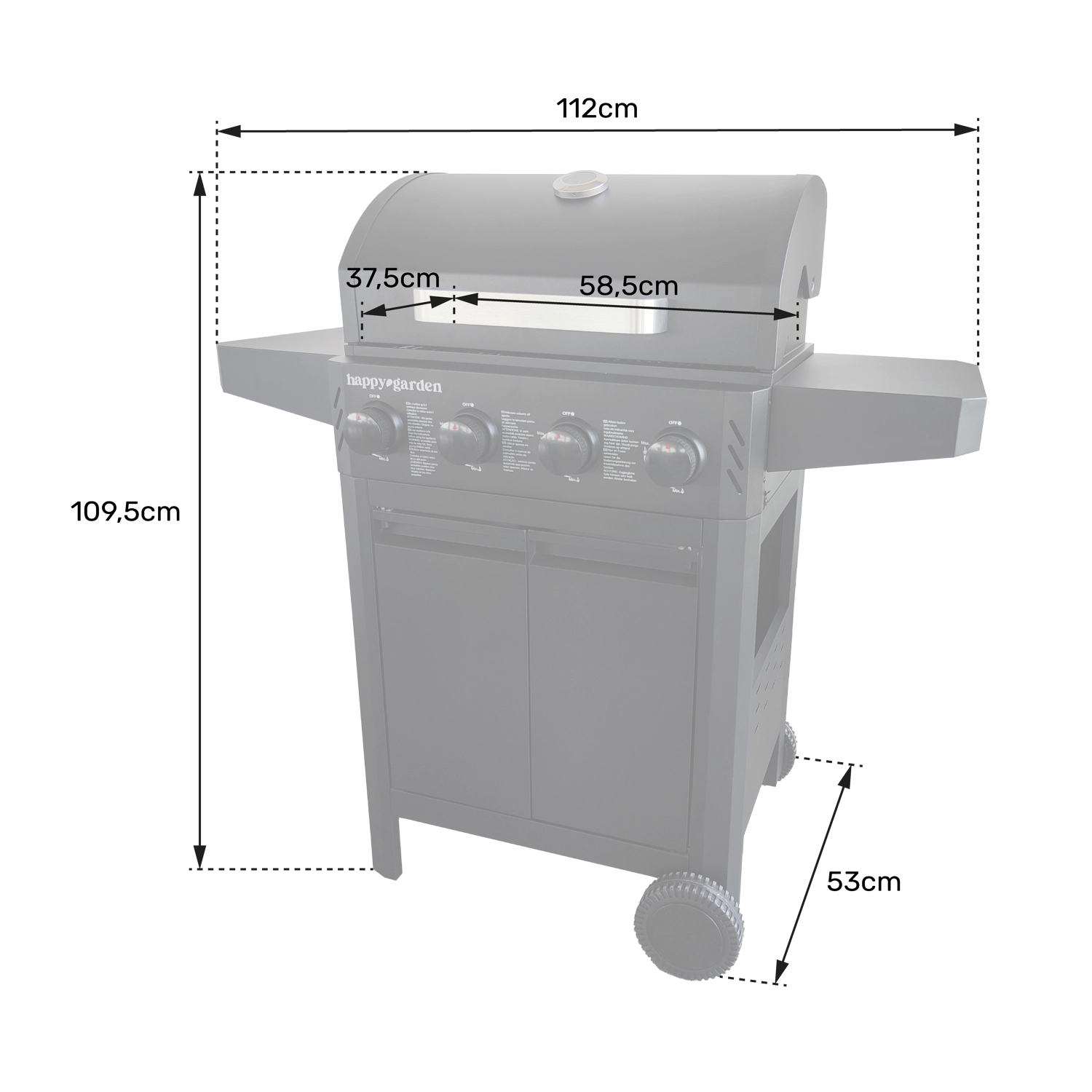 Gasbarbecue IZALCO - 4 branders 10kW