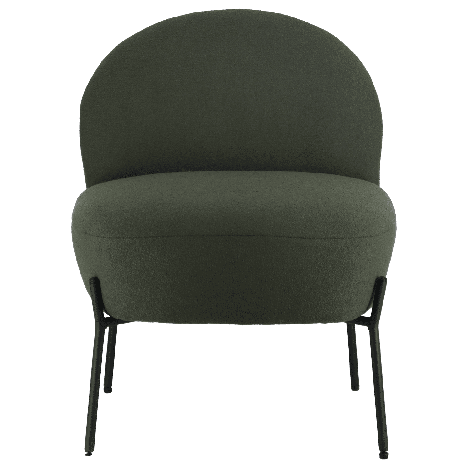 Sessel aus khakigrünem Schlaufenstoff HELMI