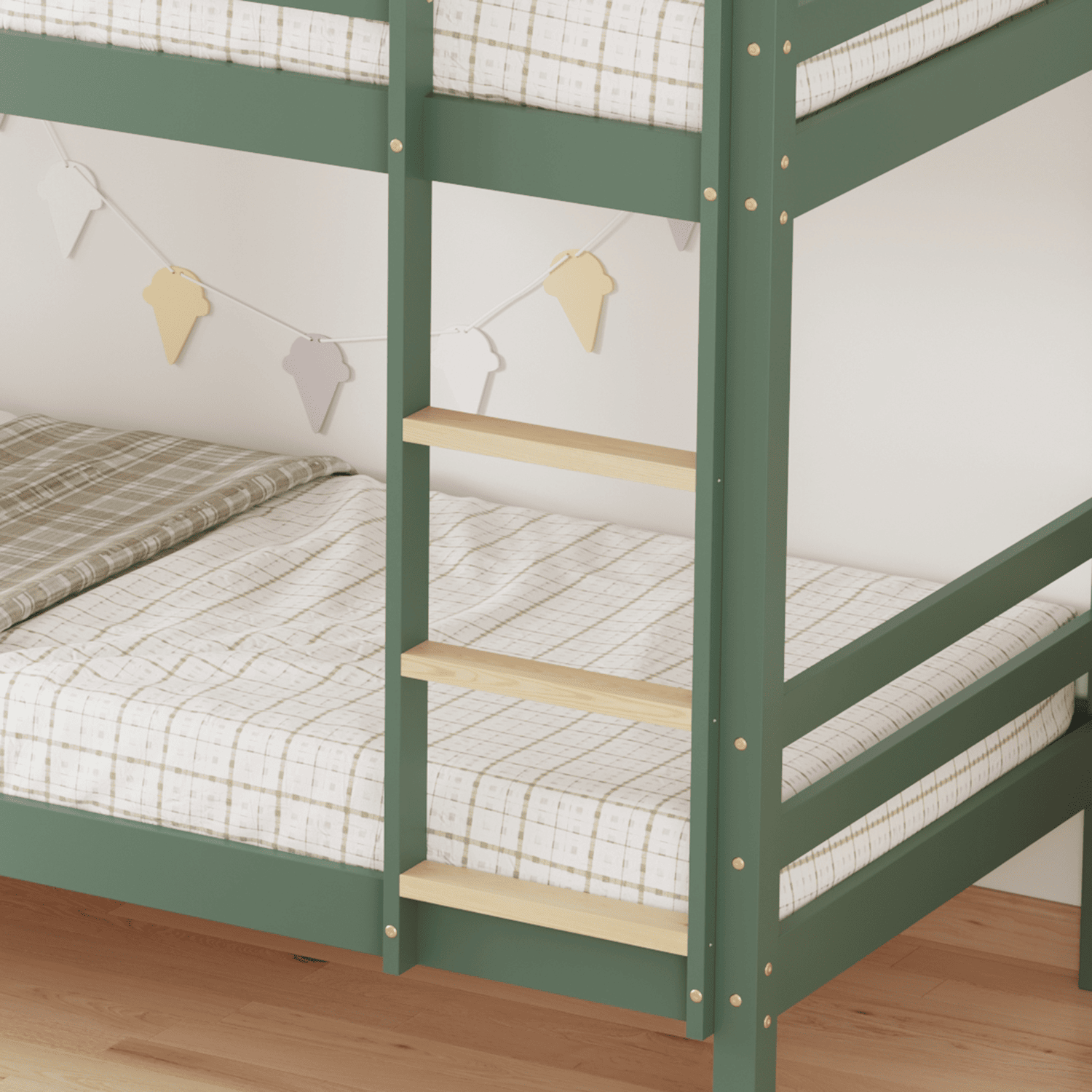 Letti a castello per bambini 190x90cm verde AMBRA