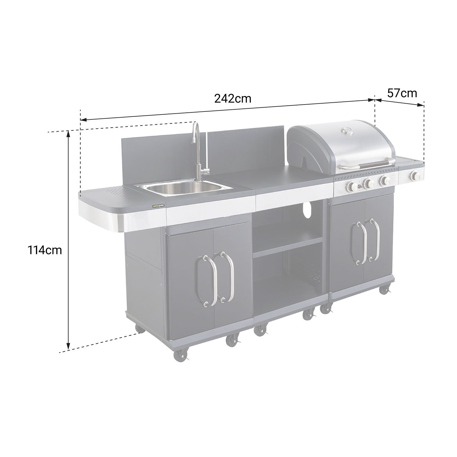 COOK'IN GARDEN - Modulaire buitenkeuken FIDGI 3