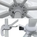 Ombrello offset quadrato 3x3m bianco + copertura