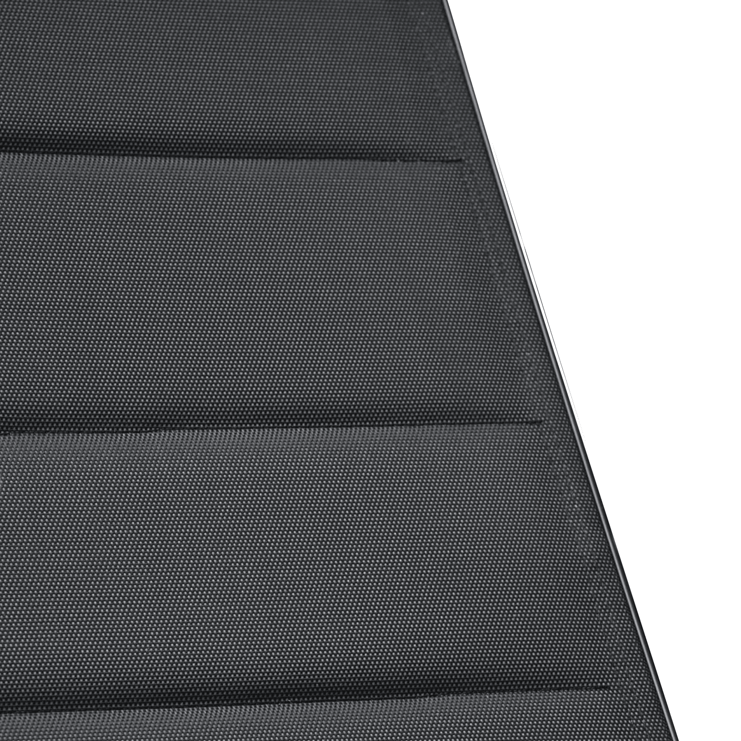 Set van 2 BARBADOS ligstoelen en bijzettafel van zwart textilene - aluminium antracietgrijs