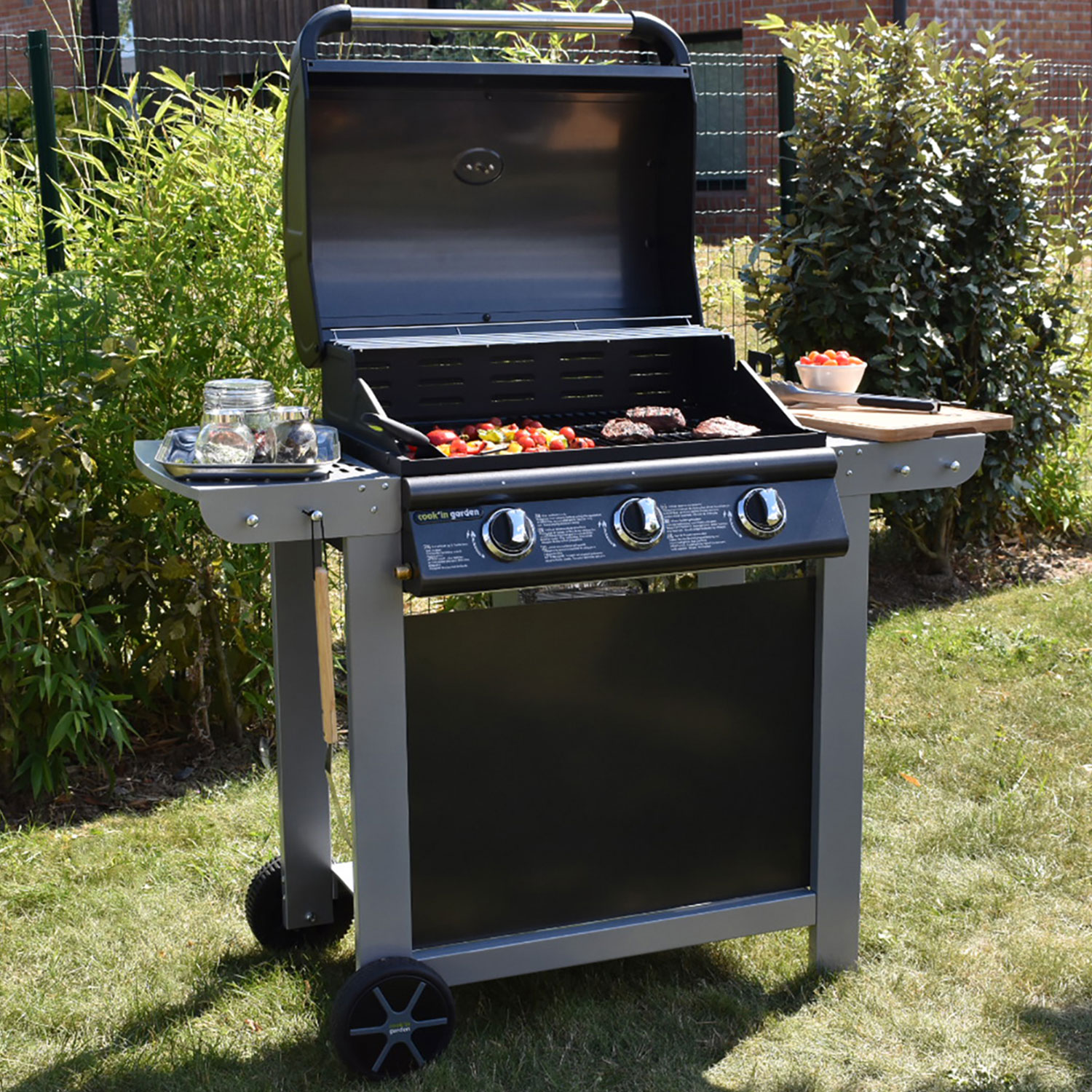 Cook'in Garden - Gasbarbecue FIESTA 3 - 3 branders met thermometer 10,5kW