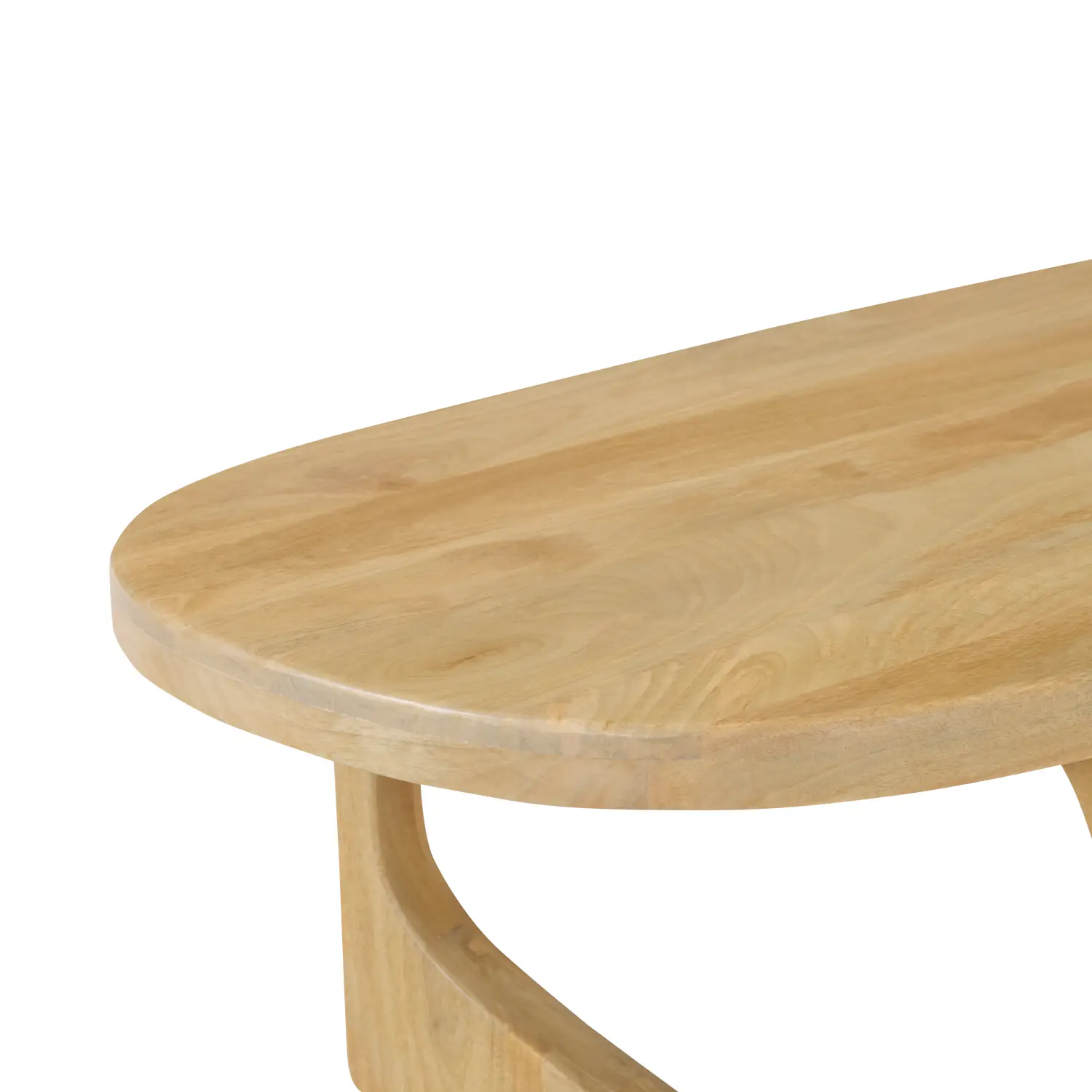 Mesa de centro em madeira maciça de manga tingida clara 120cm